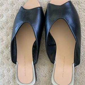 Zara Basic open toe mules